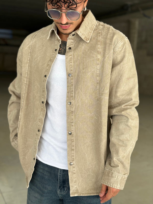 CAMICIA IN JEANS STONE WASH