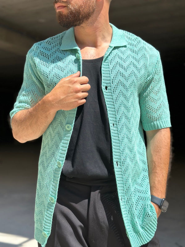 cardigan/camicia crochet slimfit - Camicie