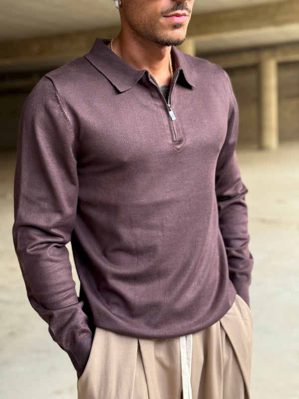 POLO CASUAL CON ZIP