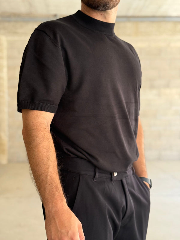 T-SHIRT IN FILO COLLO ALTO