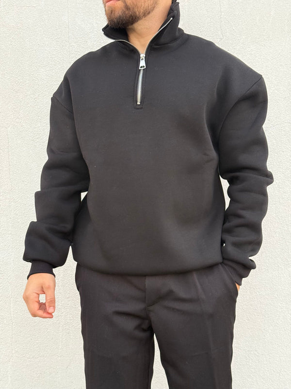 FELPA MEZZA ZIP CASUAL